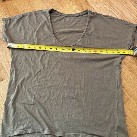 Everlane Women’s Supima Cotton Round Neck Top Lightweight Preppy Taupe Brown M - Picture 6 of 11